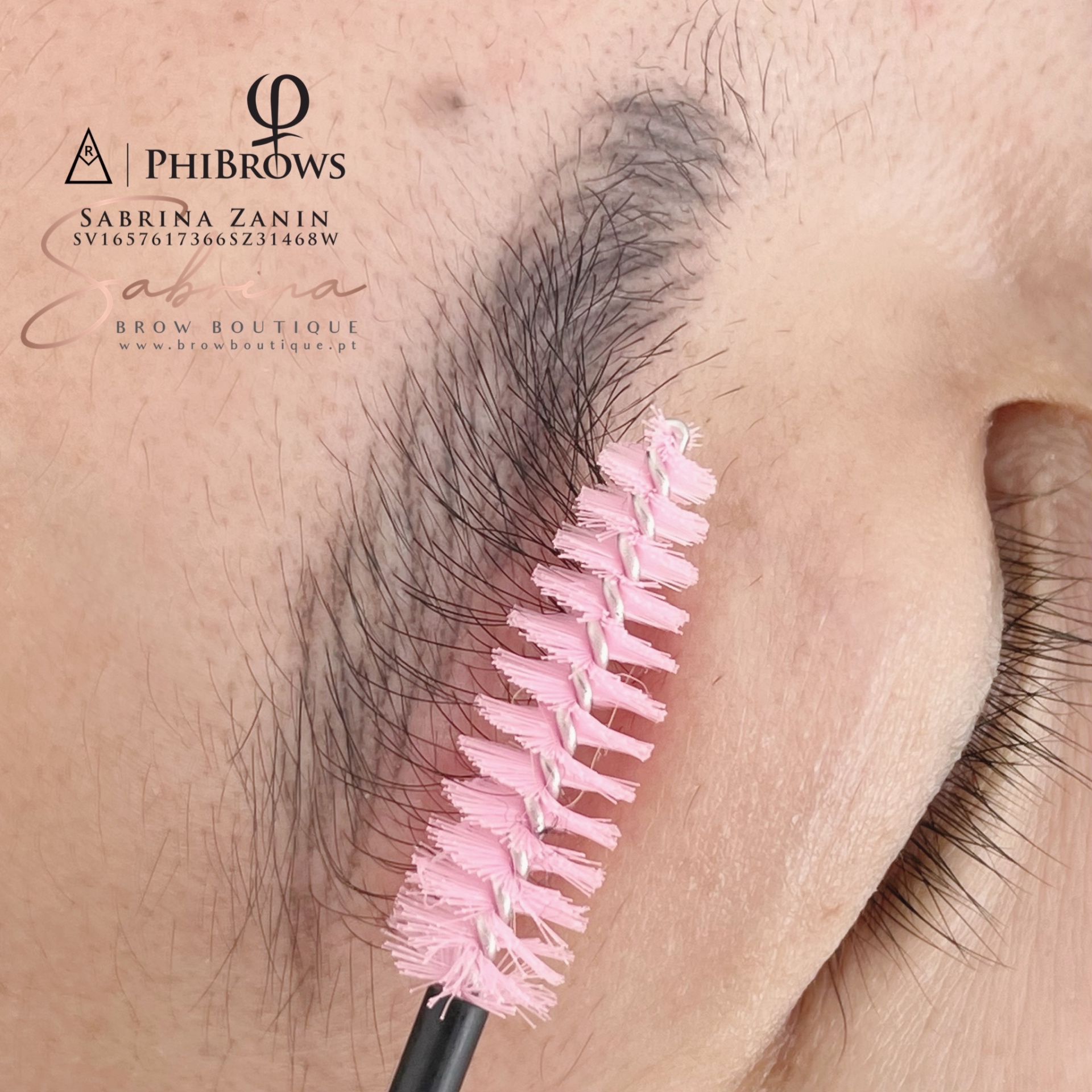 Healed PhiBrows microblading detail Lisbon — Browboutique