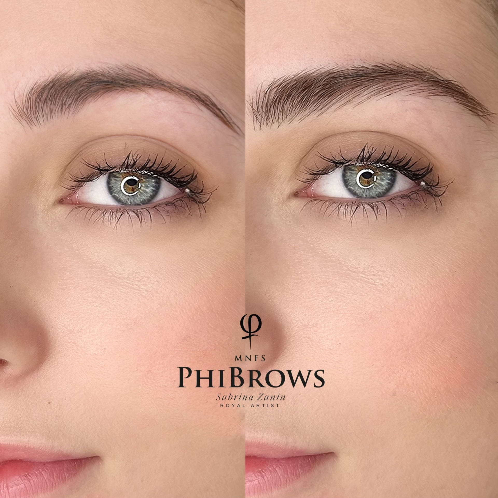 Microblading PhiBrows healed result Lisbon — Browboutique