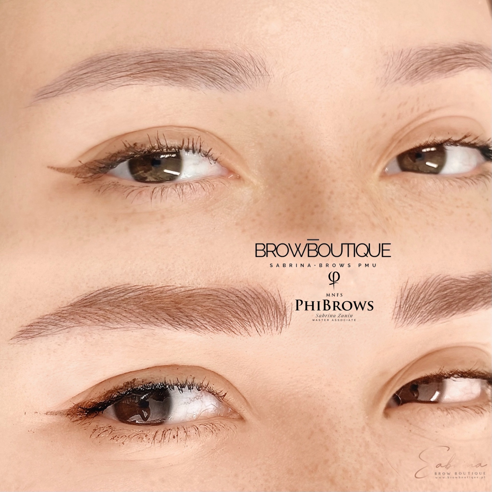 Microblading PhiBrows before and after Cascais — Browboutique